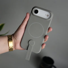 iPhone 17 Air Silicone Case | Magnetic Ring | Silicone Rotating Grip Strap Cover