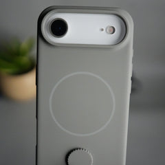 iPhone 17 Air Silicone Case | Magnetic Ring | Silicone Rotating Grip Strap Cover