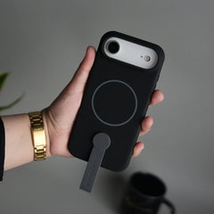 iPhone 17 Air Silicone Case | Magnetic Ring | Silicone Rotating Grip Strap Cover