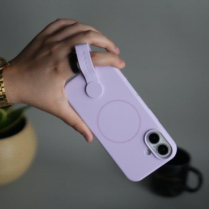 iPhone 17 Silicone Case | Magnetic Ring | Silicone Rotating Grip Strap Cover