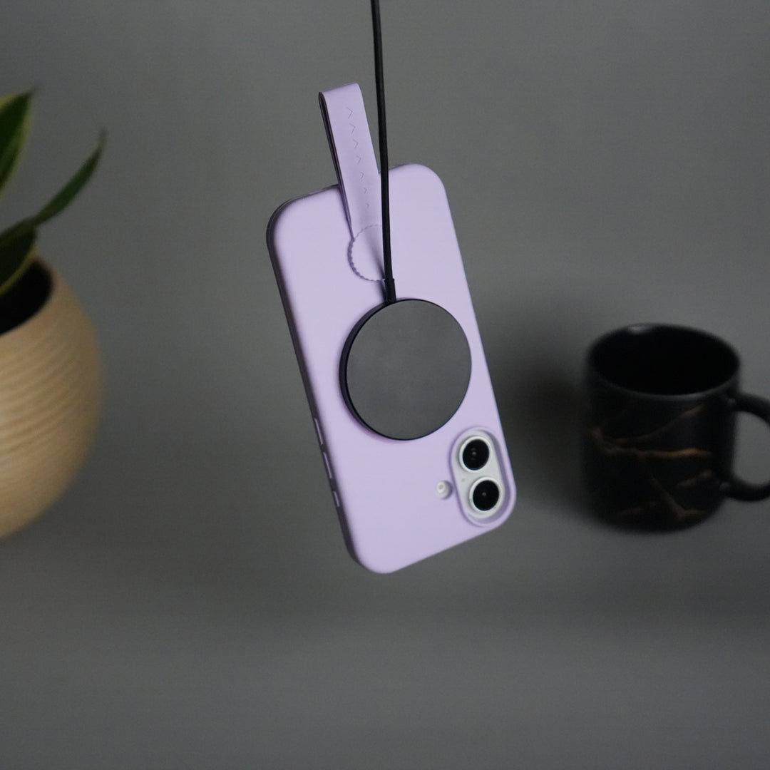 iPhone 17 Silicone Case | Magnetic Ring | Silicone Rotating Grip Strap Cover
