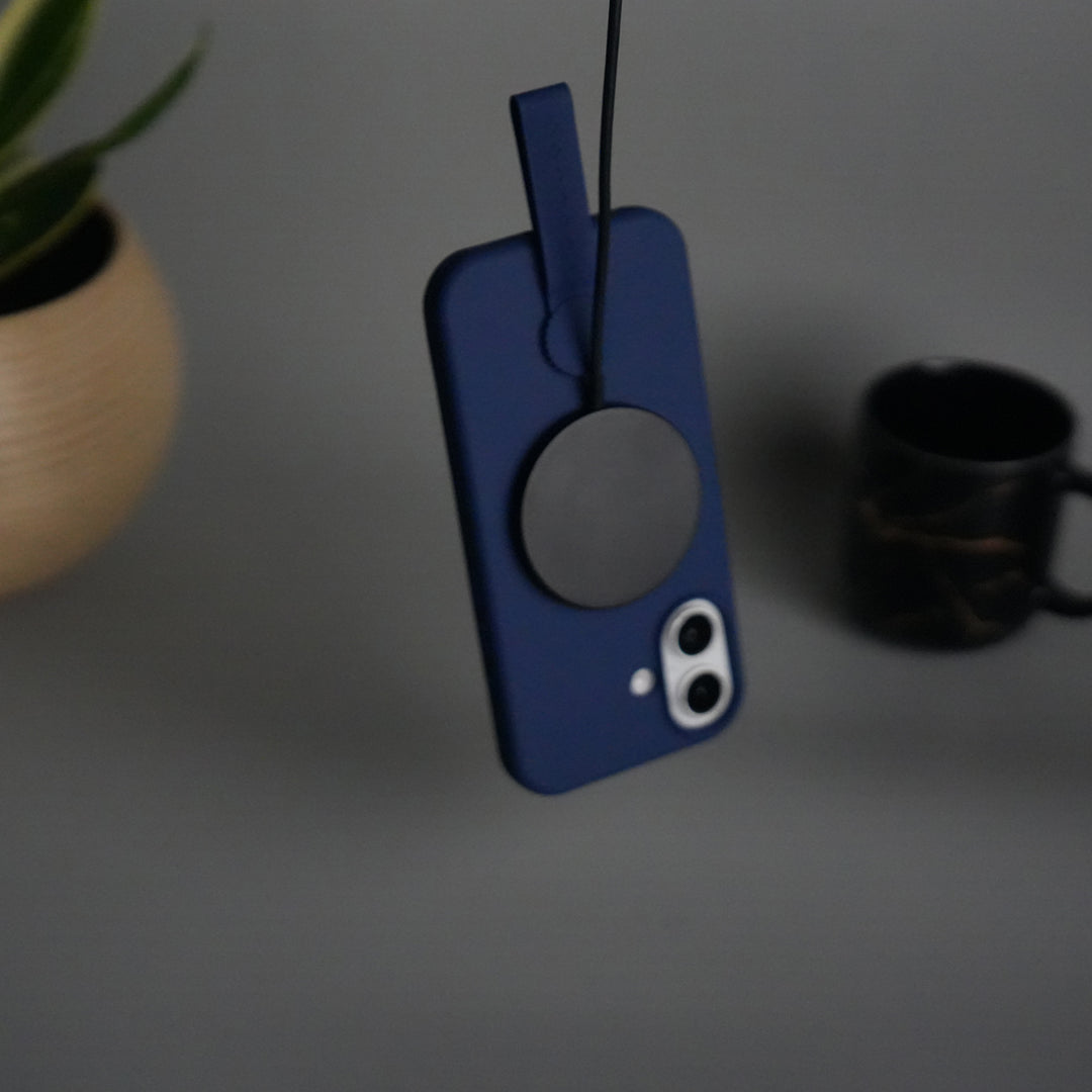 iPhone 17 Silicone Case | Magnetic Ring | Silicone Rotating Grip Strap Cover