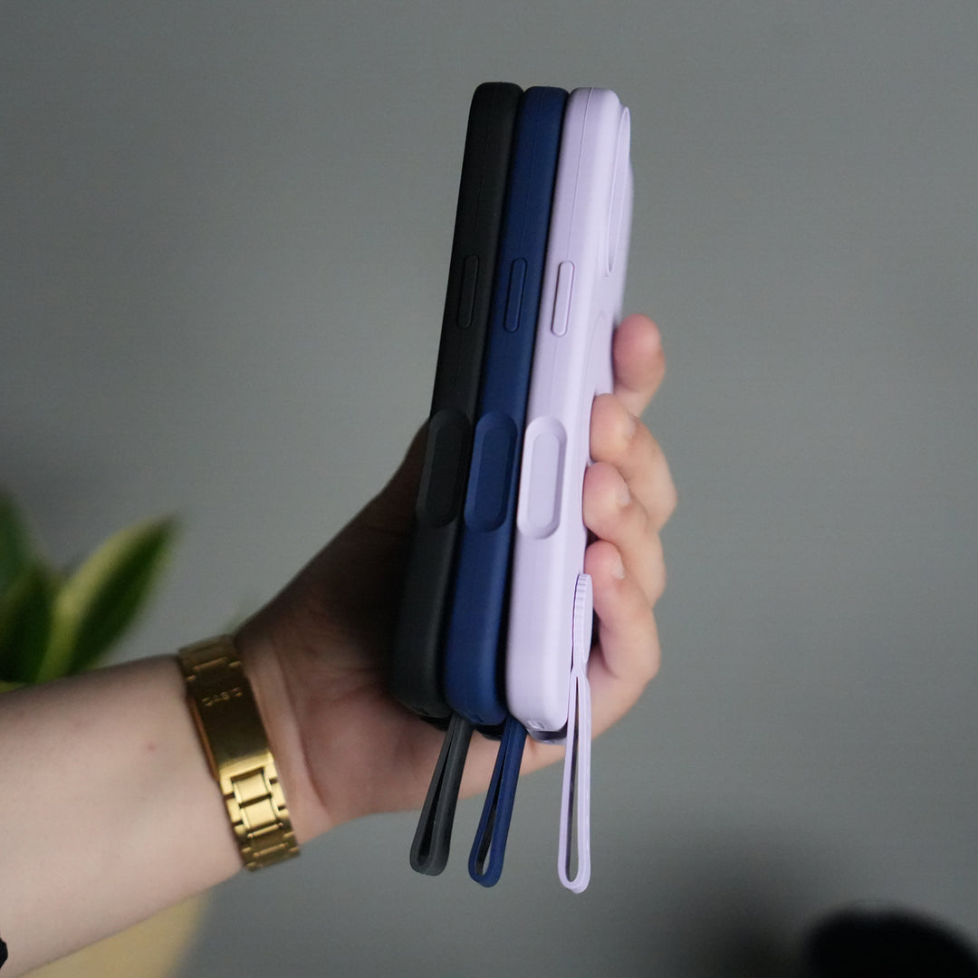 iPhone 17 Silicone Case | Magnetic Ring | Silicone Rotating Grip Strap Cover
