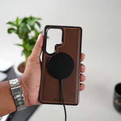 Galaxy S25 Ultra Leather Magsafe Case