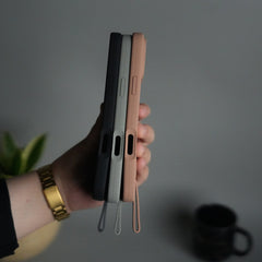 iPhone 16 Pro Silicone Case | Magnetic Ring | Silicone Rotating Grip Strap Cover