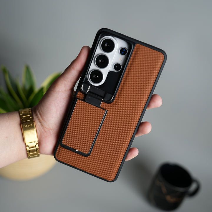Galaxy S26 Ultra Metal Camera Cap Stand Case Cover