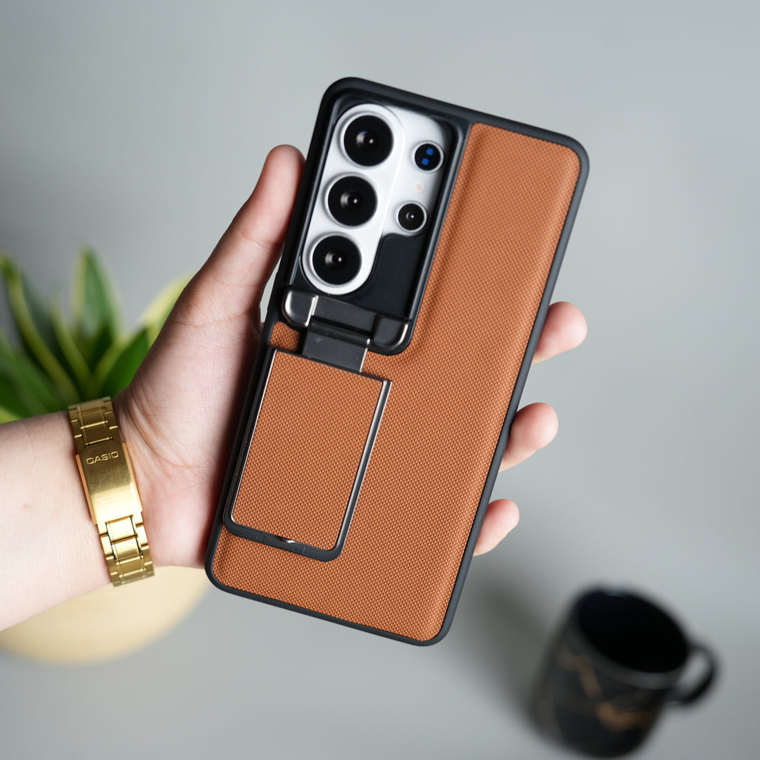Galaxy S26 Ultra Metal Camera Cap Stand Case Cover