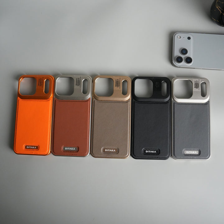 iPhone 17 Series Premium Metallic AeroFLex Leather MagSafe Case