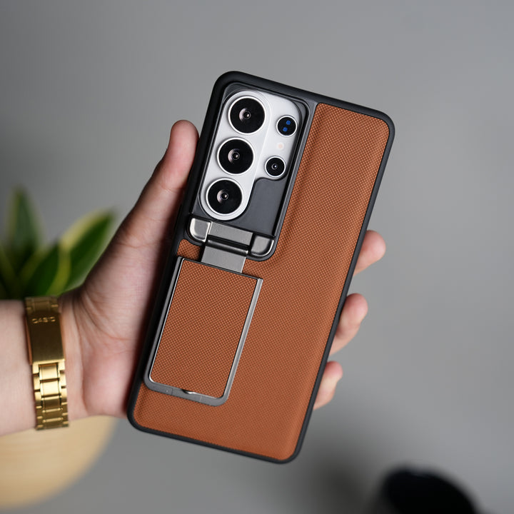 Galaxy S26 Ultra Metal Camera Cap Stand Case Cover