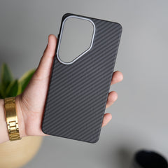 Galaxy S26 Ultra Carbon Fiber Texture Design Hard Pc MagSafe Case Cover (BLACK)
