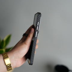 Galaxy S26 Ultra Carbon Fiber Texture Design Hard Pc MagSafe Case Cover (BLACK)