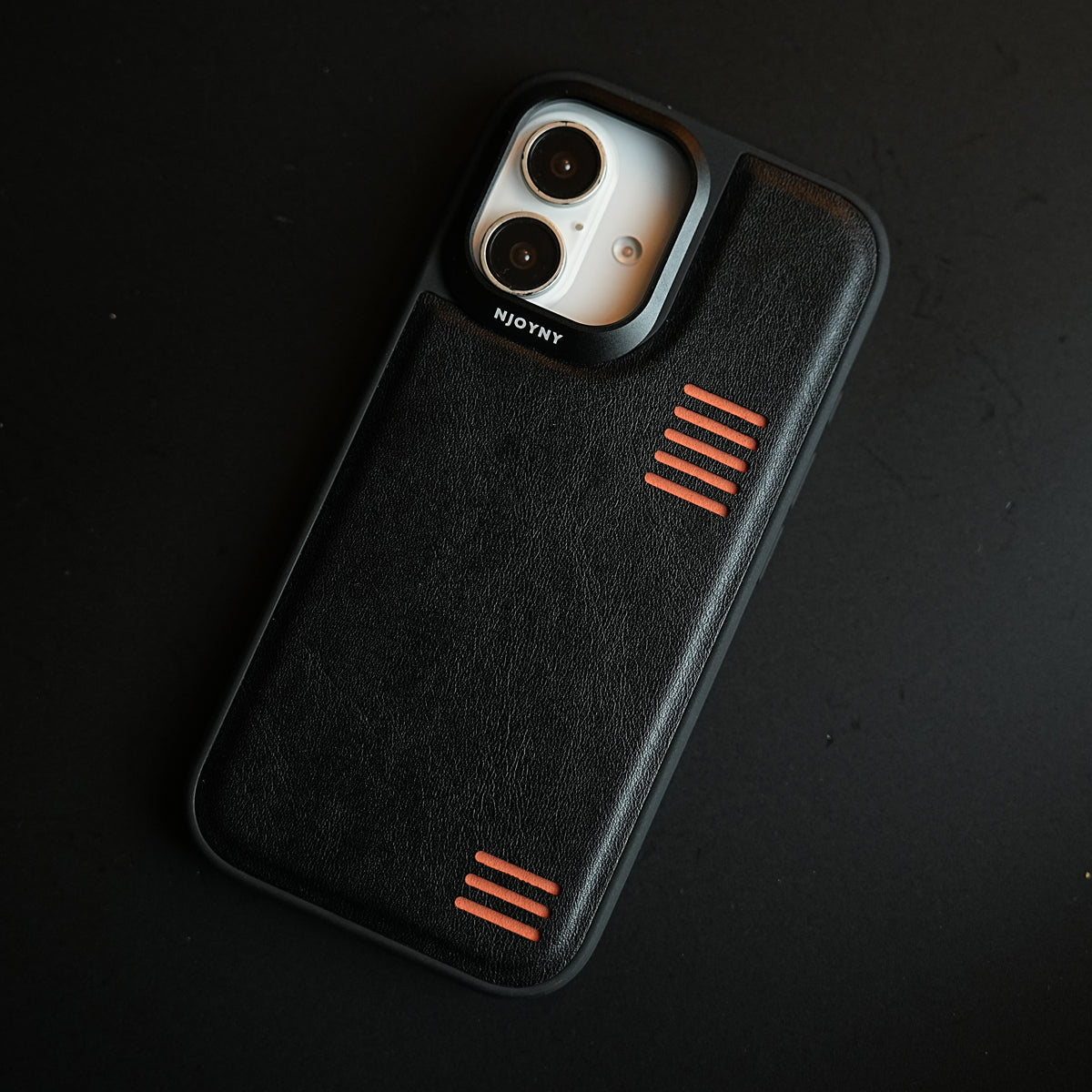 Premium PU Leather Case for iPhone 17 | Metal Camera Frame