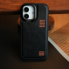 Premium PU Leather Case for iPhone 17 | Metal Camera Frame