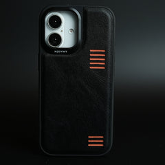 Premium PU Leather Case for iPhone 17 | Metal Camera Frame
