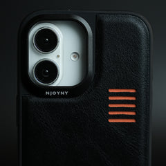 Premium PU Leather Case for iPhone 17 | Metal Camera Frame