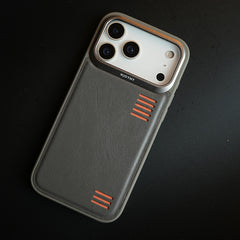 Premium PU Leather Case for iPhone 17 Series | Metal Camera Frame