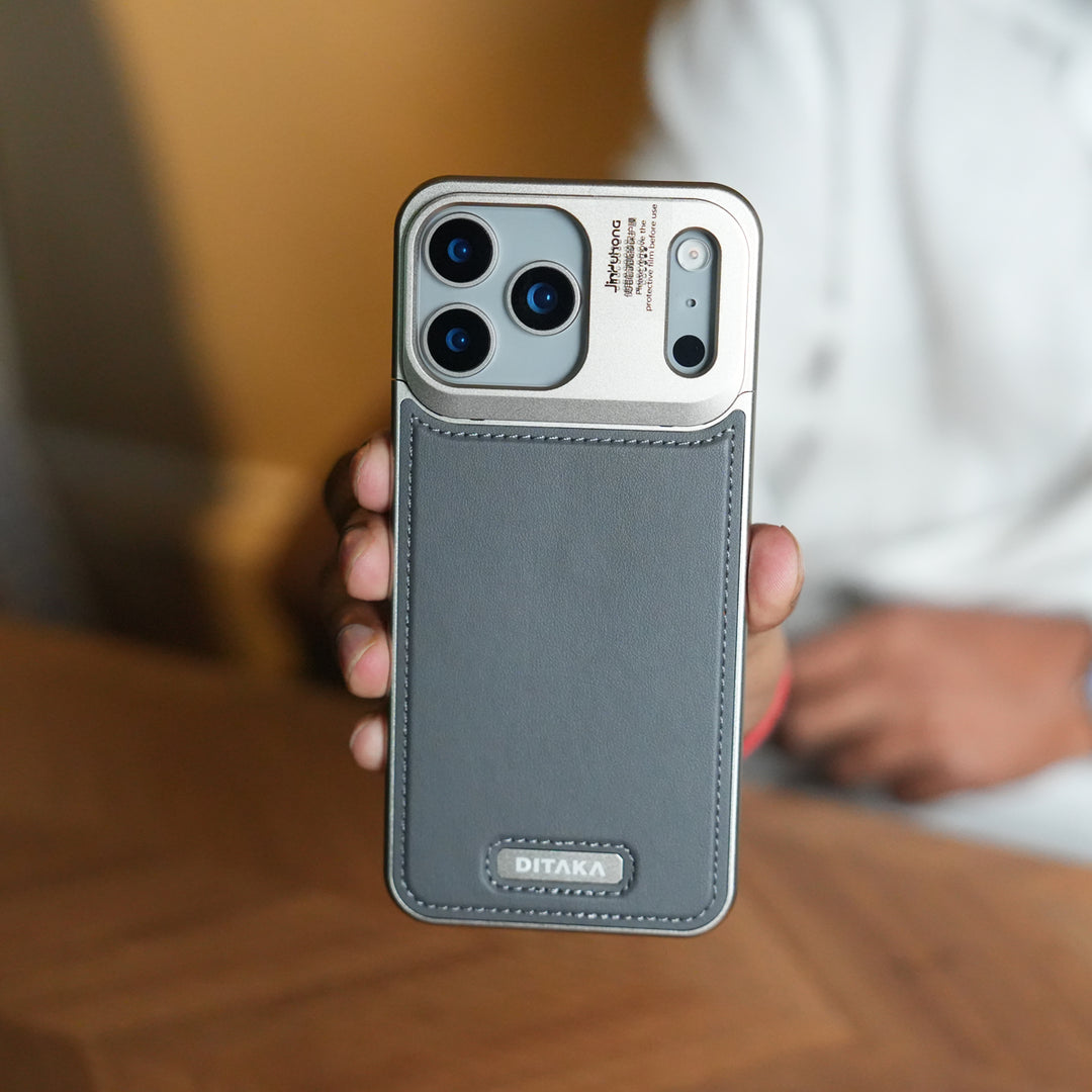 iPhone 17 Series Premium Metallic AeroFLex Leather MagSafe Case