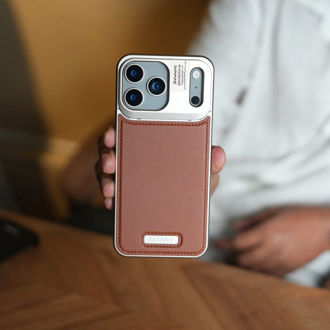 iPhone 17 Series Premium Metallic AeroFLex Leather MagSafe Case