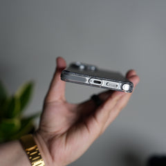 Galaxy S26 Ultra Carbon Texture Transparent Metal Camera Ring MagSafe Cover