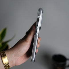 Galaxy S26 Ultra Carbon Texture Transparent Metal Camera Ring MagSafe Cover