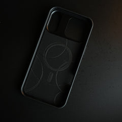 iPhone 17 Series Premium Dot Design PU Leather MagSafe Case with Metal Camera Frame