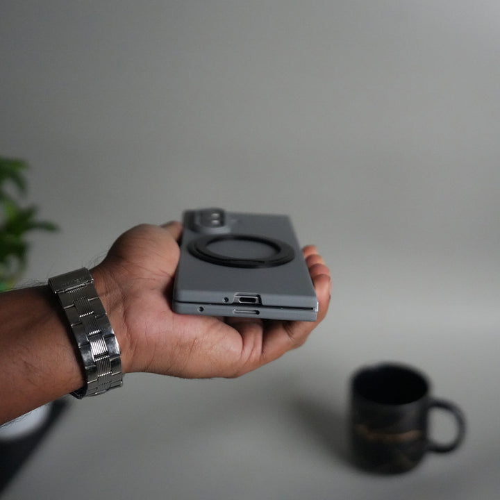 Galaxy Z Fold 6 Case | 360° Rotating Stand + Front Glass Cover
