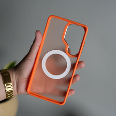 Galaxy S26 Ultra Frosted Cover With Metal Stand and Metal Camera Bump