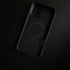 iPhone 17 Series Premium Croc Texture PU Leather MagSafe Case with Metal Camera Frame