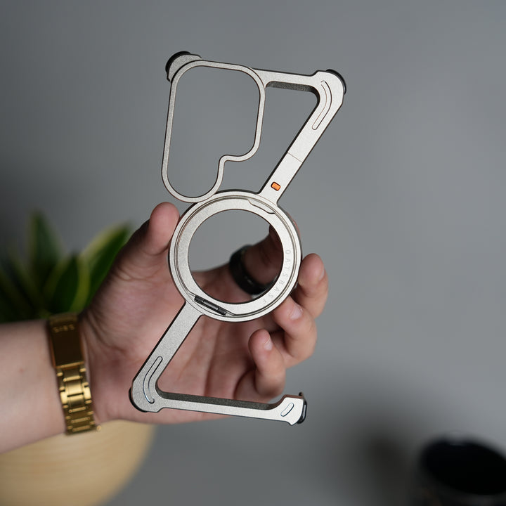 Galaxy S26 Ultra Z Shape Aluminum Metal Rotating Kickstand Frameless Design
