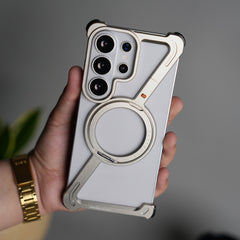 Galaxy S26 Ultra Z Shape Aluminum Metal Rotating Kickstand Frameless Design