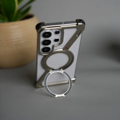 Galaxy S26 Ultra Z Shape Aluminum Metal Rotating Kickstand Frameless Design
