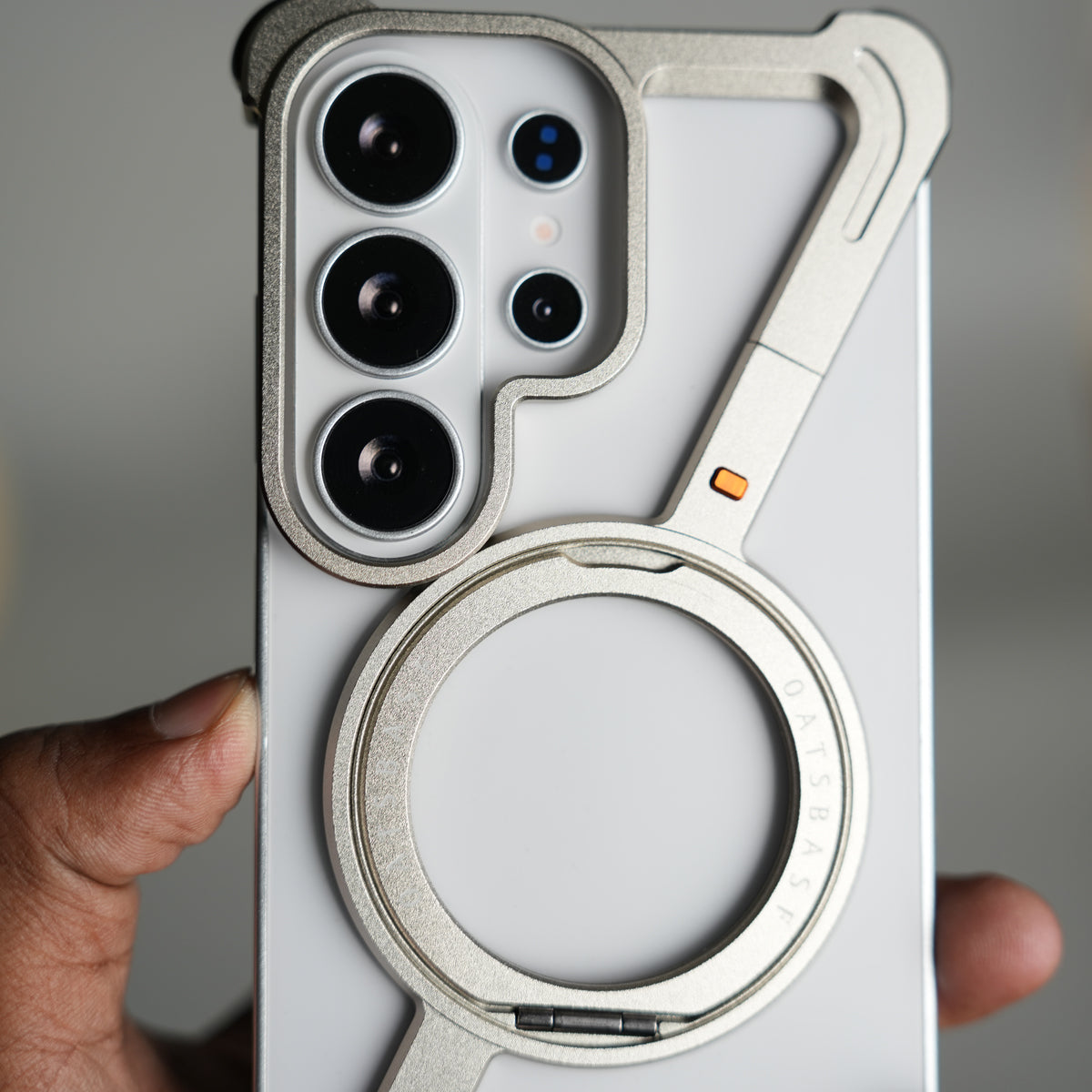 Galaxy S26 Ultra Z Shape Aluminum Metal Rotating Kickstand Frameless Design