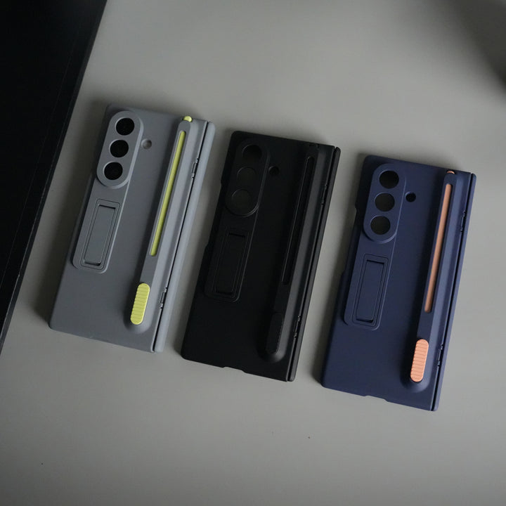 Galaxy Z Fold 6 Front Glass Protection Case With PushUP S Pen Holder