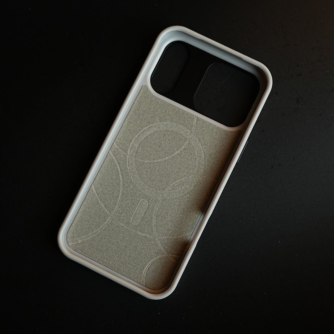 iPhone 17 Series Premium PU Leather Cut Pattern MagSafe Case with Metal Camera Frame