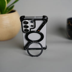 Galaxy S26 Ultra Z Shape Aluminum Metal Rotating Kickstand Frameless Design