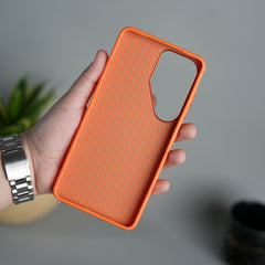 Galaxy S26 Ultra Carbon Textured Metal Camera Ring and Rotating Kick Stand Case