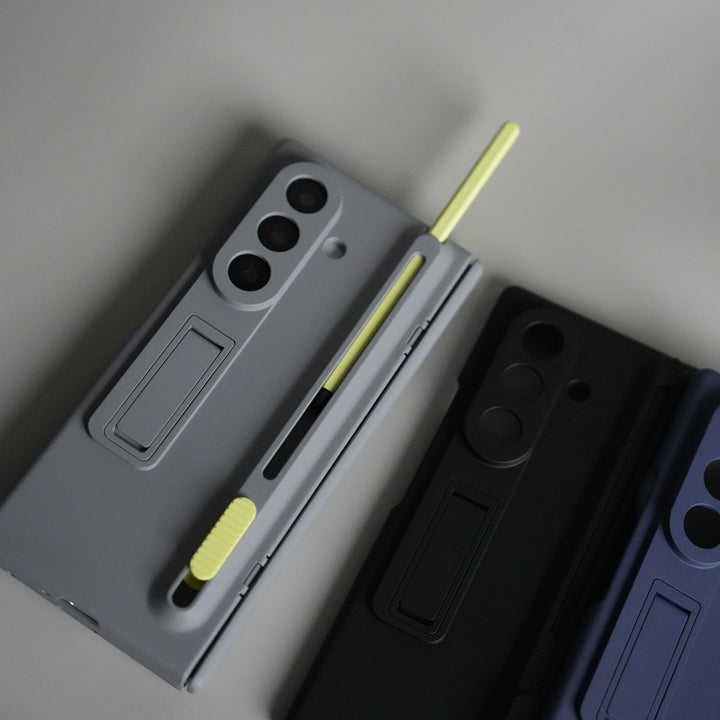 Galaxy Z Fold 6 Front Glass Protection Case With PushUP S Pen Holder