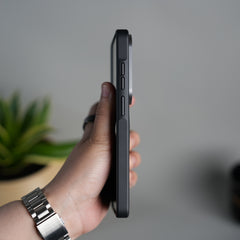 Galaxy S26 Ultra Carbon Textured Metal Camera Ring and Rotating Kick Stand Case