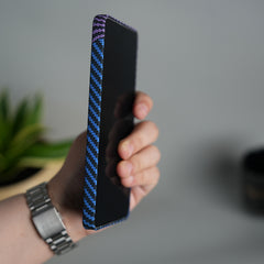 Galaxy S26 Ultra Carbon Fiber Texture Design Hard Pc MagSafe Case Cover BluePurple Design