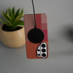 Galaxy S26 Ultra Carbon Fiber Texture Design Hard Pc MagSafe Case Cover OrangeTop Design