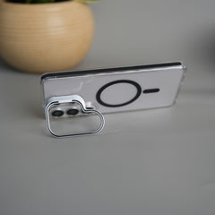 Galaxy S26 Ultra Transparent MagSafe Cover With Metal Camera Bump Kick Stand