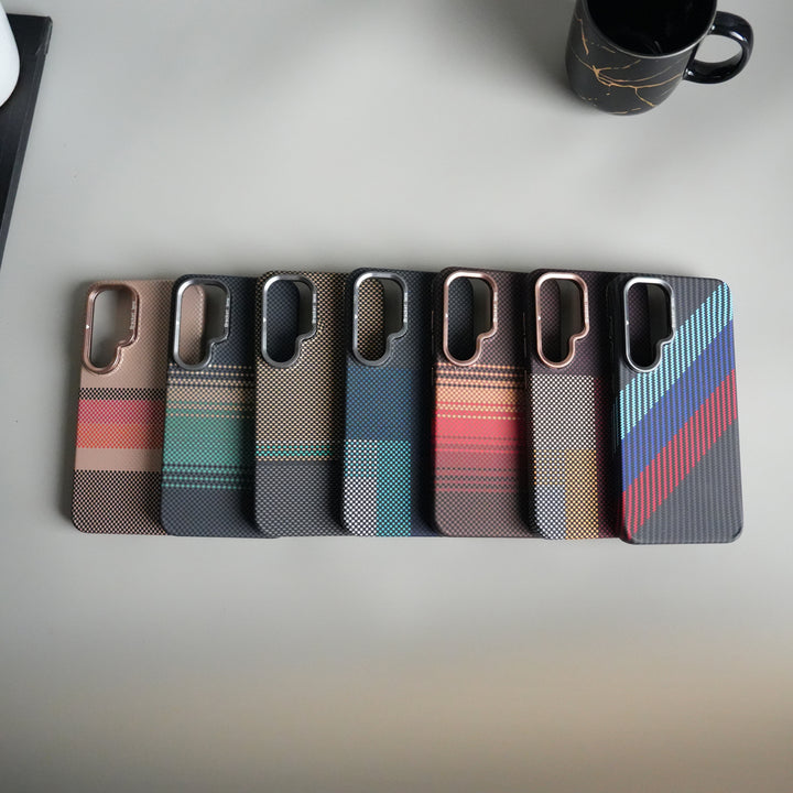 Galaxy S24 Carbon Fiber Texture Design Hard Pc MagSafe Case Cover