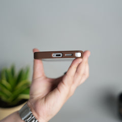 Galaxy S26 Ultra Premium PU Leather Metal MagSafe Ring Cover