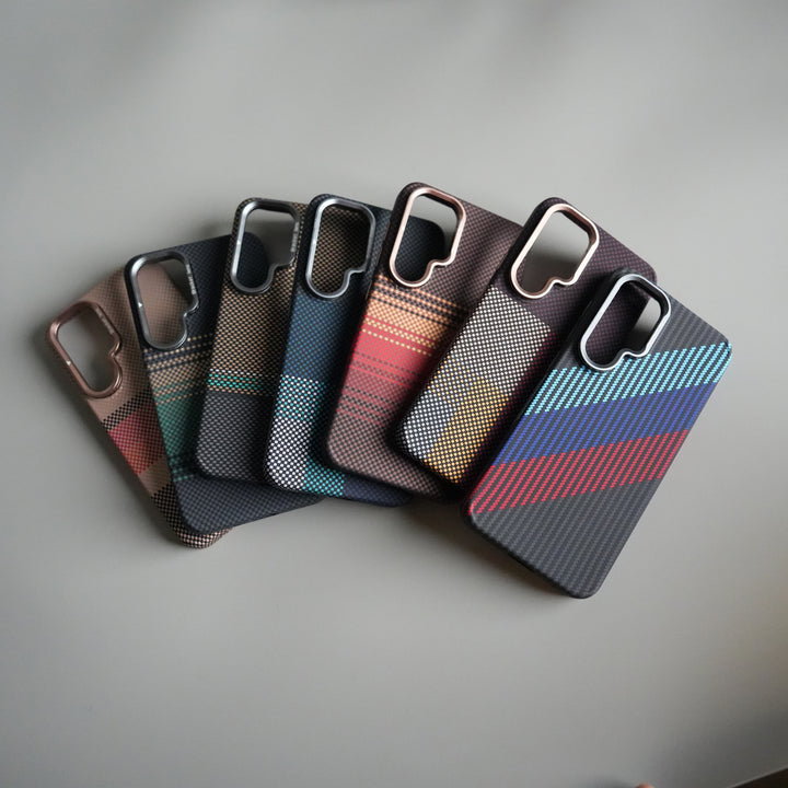 Galaxy S24 Carbon Fiber Texture Design Hard Pc MagSafe Case Cover