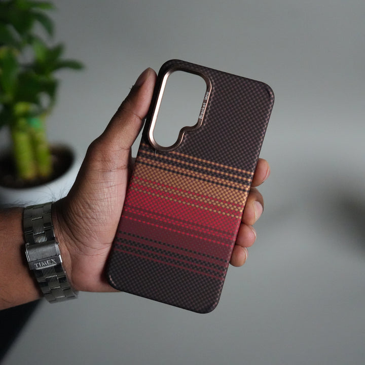Galaxy S24 Carbon Fiber Texture Design Hard Pc MagSafe Case Cover