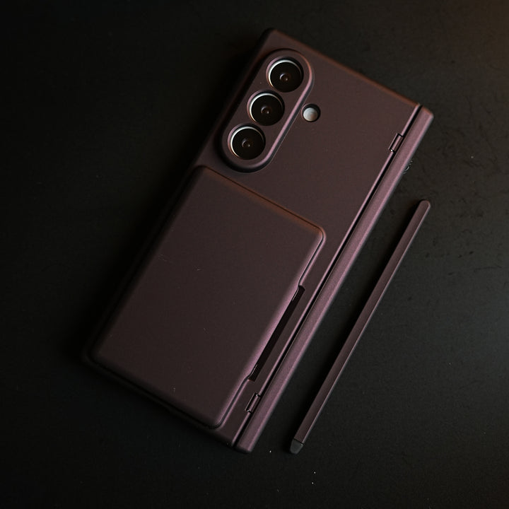 Premium Silk Matte Case for Samsung Galaxy Z Fold 7 | Built-In Card Holder & Hinge Protection (Copy)