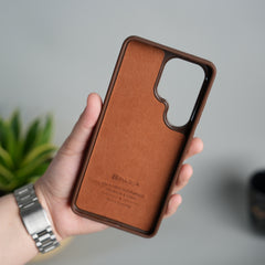 Galaxy S26 Ultra Full PU Leather Inbuilt Metal Stand Case Cover