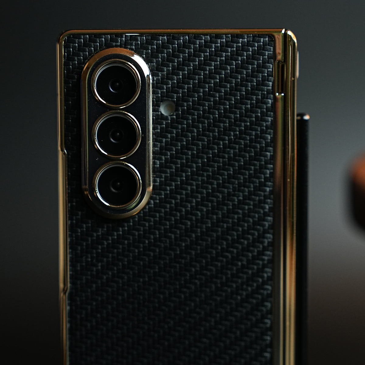 Textured Case with Metallic Stand for Galaxy Z Fold 7 | Protective Front Frame