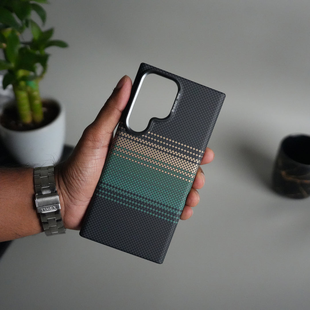 Galaxy S24 Ultra Carbon Fiber Texture Design Hard Pc MagSafe Case Cover