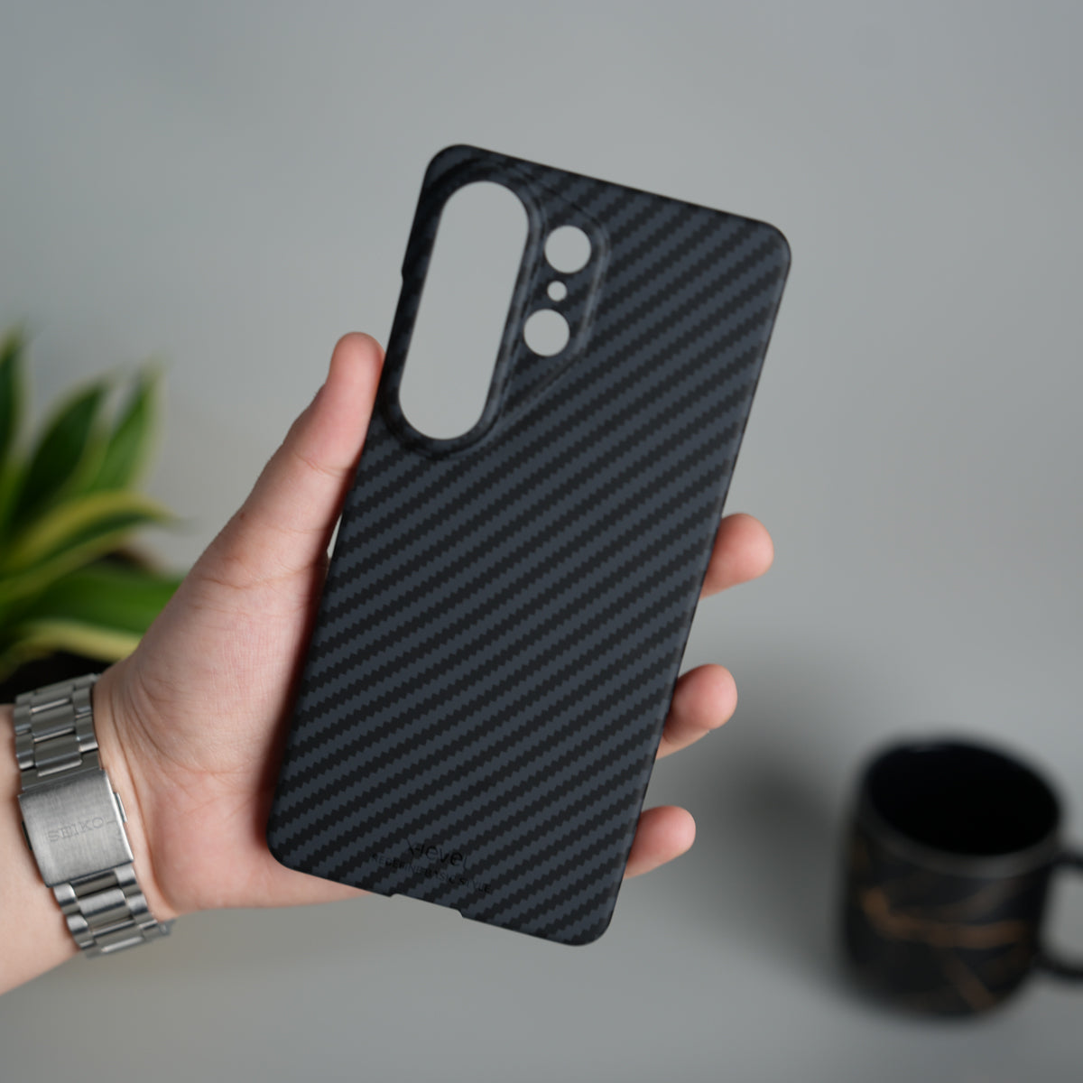 Galaxy S26 Ultra Carbon Fiber Slim Case | Ultra-Thin Magnetic Charging Ring Cover